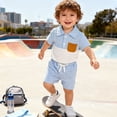 thumbnail image 4 of GXWEA Boy Outfits Boy Clothes 2T Toddler Boy Clothes Kids Summer Outfits Shirt Short Sets, 4 of 5
