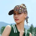thumbnail image 5 of Kdxio Milk Tea Print Sun Visor Hat Golf Visor Adjustable Velcro Outdoor Sports Cap for Men Women, 5 of 7