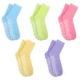 thumbnail image 4 of Springcorner 5 Pairs Fuzzy Socks for Women, Non Slip Fluffy Soft Warm Cozy Crew Socks with Grips for Winter, Soft Thermal Fuzzy Socks for Home Sleeping, 4 of 8