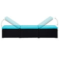 thumbnail image 4 of vidaXL Patio Lounge Chairs Outdoor Sunloungers Sunbeds with Table Poly Rattan, 4 of 9