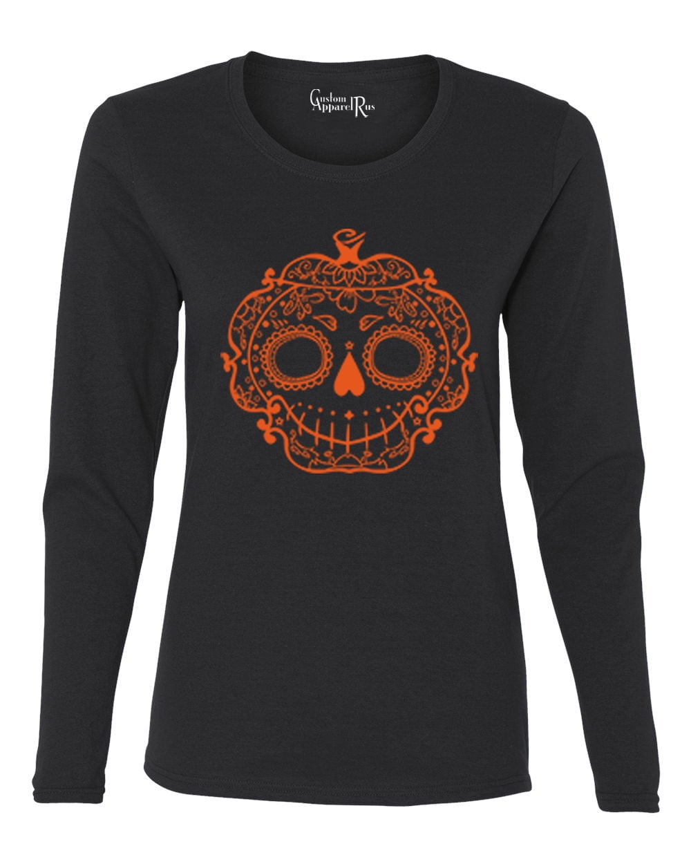 Little Boys Pumpkin Halloween Skeleton ComfortSoft Long Sleeve Tee