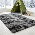 thumbnail image 6 of Area Rugs for Living Room Bedroom, 5'x8' Soft Fluffy Shag Indoor Floor Carpet for Living Room Bedroom Dining Room Office Home Decor, Tie-dye Dark Gray, 6 of 7