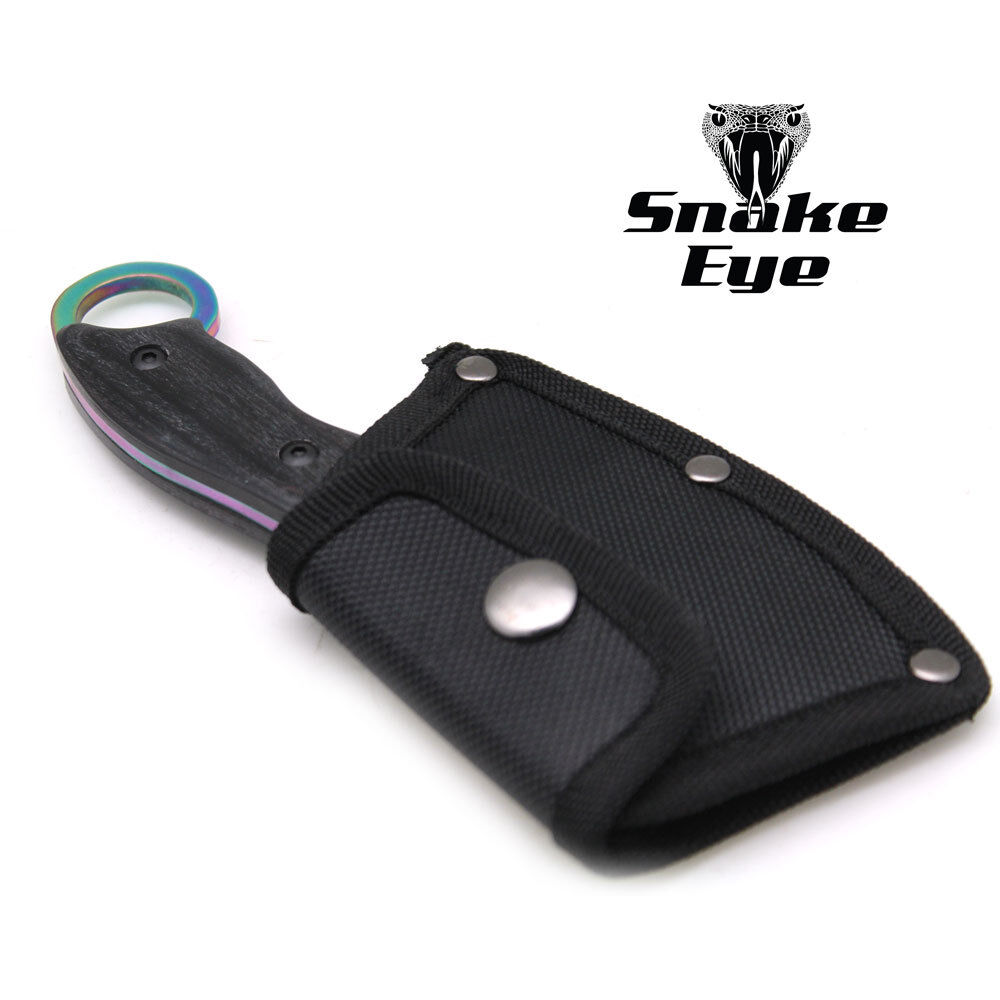 Snake Eye Tactical Heavy Duty Fixed Blade Razor Style Hunting Knife w/ Sheath