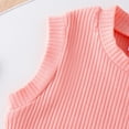 thumbnail image 6 of Toddler Fall Outfits Girls Baby Girls Tank Outfits Sports Sleeveless Top Pants 2 Pieces Sets Fall Toddler Girl Clothes Pink 2 Years-3 Years, 6 of 7
