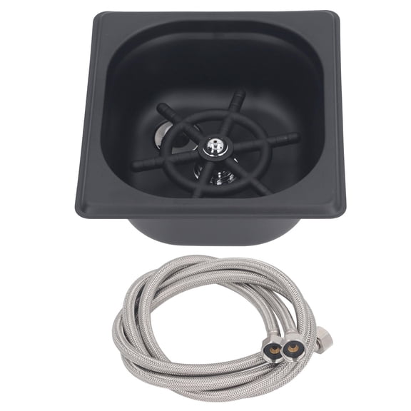 BIMZUC 304 Stainless Steel Automatic High‑Pressure Glass Rinser – Multi‑Angle Spray, Powder‑Coated Matte Finish, Universal Cup Washer