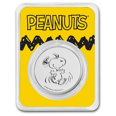 Peanuts® Snoopy 1 oz Silver Round in TEP