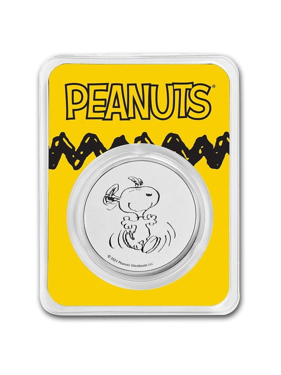 Collectible Peanuts® Snoopy 1 oz Silver Round in TEP