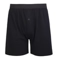 thumbnail image 2 of Couver Men’s Knit Cotton Boxer Shorts Underpants with Button Fly, Black, Charcoal, Light Grey Set, L, 6-Pack, 2 of 4