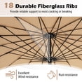 thumbnail image 6 of YYAo Large Sun Umbrella, Umbrella Canopy, 9 Feet Round Patio Umbrella with 18 Fiberglass Ribs-Tan, 6 of 7