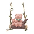 thumbnail image 1 of Estatua de jardín de animales swing, linda figura de cerdo, manualidades decorativas, adorno de resina, escultura colgante, 1 of 8