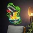thumbnail image 3 of Handmadetneonsign Custom Dinosaur Eating Ramen Neon Sign, Ramen Dinosaur LED Light, Dinosaur Ramen, 3 of 5