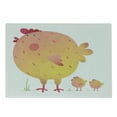 thumbnail image 1 of Chicken Cutting Board, Mother Hen and Chicks Farm Animals Agriculture Family Theme, Decorative Tempered Glass Cutting and Serving Board, Small Size, Pale Orange Dark Coral, by Ambesonne, 1 of 1