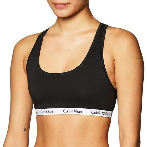 Calvin Klein Women's Carousel Logo Bralette Large Black