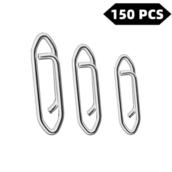 LQQBOX 150 Pcs Fishing Power Clips Stainless Steel Topwater Speed Lure Clips Quick Change Fishing Snap Connector Freshwater Saltwater Quick Snap Crankbait Tackle