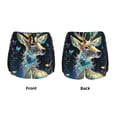 thumbnail image 3 of Daiia Colorful Stained Glass Deer Pattern Women's 2 in 1 Running Shorts - Lightweight Athletic Workout Gym Yoga Shorts Liner with Phone Pockets-Large, 3 of 7