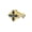 14K Yellow Gold-Plated, variant on Women's Spinner Four Leaf Clover Ring 14K Yellow Gold-Plated with Blue Cubic Zirconia, Daily Wear, Size Adjustable, Gift Box Included