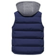 thumbnail image 2 of Chrisuno Big Girl's Hood Winter Vest Warm Puffer Gilet Soft Lined Sleeveless Jacket Waistcoat With Pocket Navy 6-7, 2 of 5