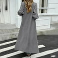 thumbnail image 6 of Pincandy Womens Long Cardigans V Neck Button Down Chunky Knit Dusters Sweater Coat Fall Trendy Maxi Sweater Dress, 6 of 7