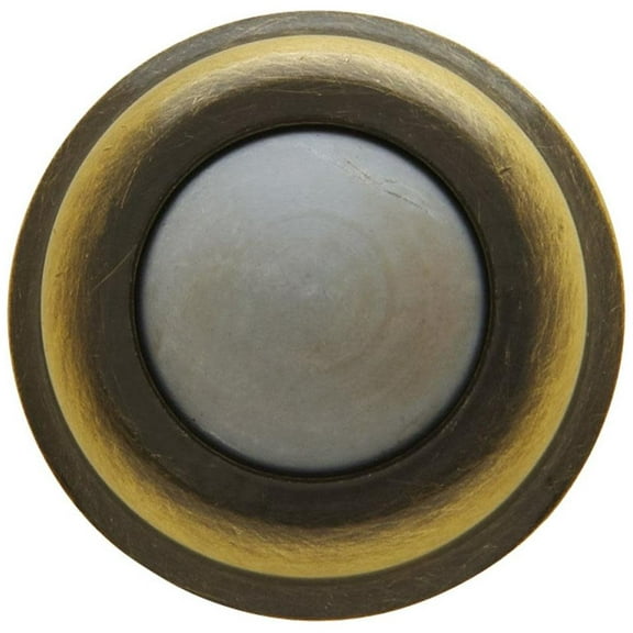 Baldwin 4015 1" Wall Mounted Convex Bumper Door Stop - Black