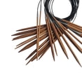 thumbnail image 6 of 13pcs Bamboo Knitting Set, Carbonized Double-pointed Circular Knitting 2.75-10 mm 13 Different Sizes (80cm), 6 of 8