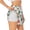 White, variant on Retro bows Printed 2 in 1 Women's Workout Shorts for Athletic Gym Running Shorts with Phone Pockets-Medium