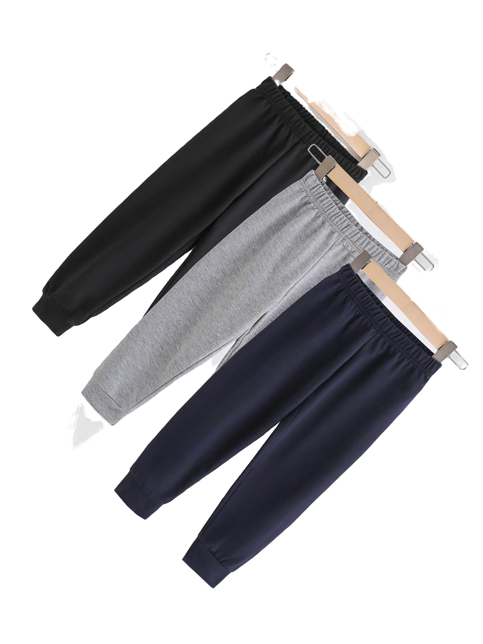 3pcs Plain Multicolor Toddler Boy Sweatpants ( Boy's)