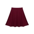 thumbnail image 4 of Eandarui Kids Girls Knee Length Skater Skirts Stretchy Pleated Casual School Uniform A-line Style Red 16, 4 of 7