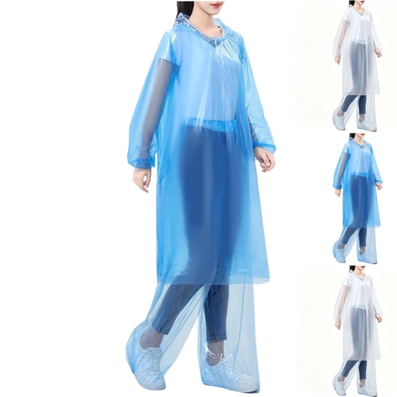 Hvyesh Disposable Rain Suit, Full Body Poncho with Hood and Rain Pants