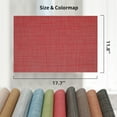 thumbnail image 2 of Howarmer Placemats, Woven Crossweave Placemat for Dining Table, PVC, Vinyl Kitchen Mat, Set of 4, 12 x 18 Inches, Red, 2 of 7