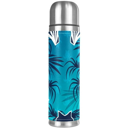 

Blue Summer Tropical Tortoise Pattern Premium Insulated Water Bottle - Water Mug with Food-Grade PP Vacuum Insulated Leak-proof BPA-Free