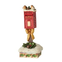 Enesco Jim Shore Heartwood Creek European Robins on Postbox Figurine, 6.29 Inch, Multicolor
