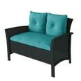 thumbnail image 4 of CorLiving Black Resin Rattan Wicker 4pc Patio Set, 4 of 10