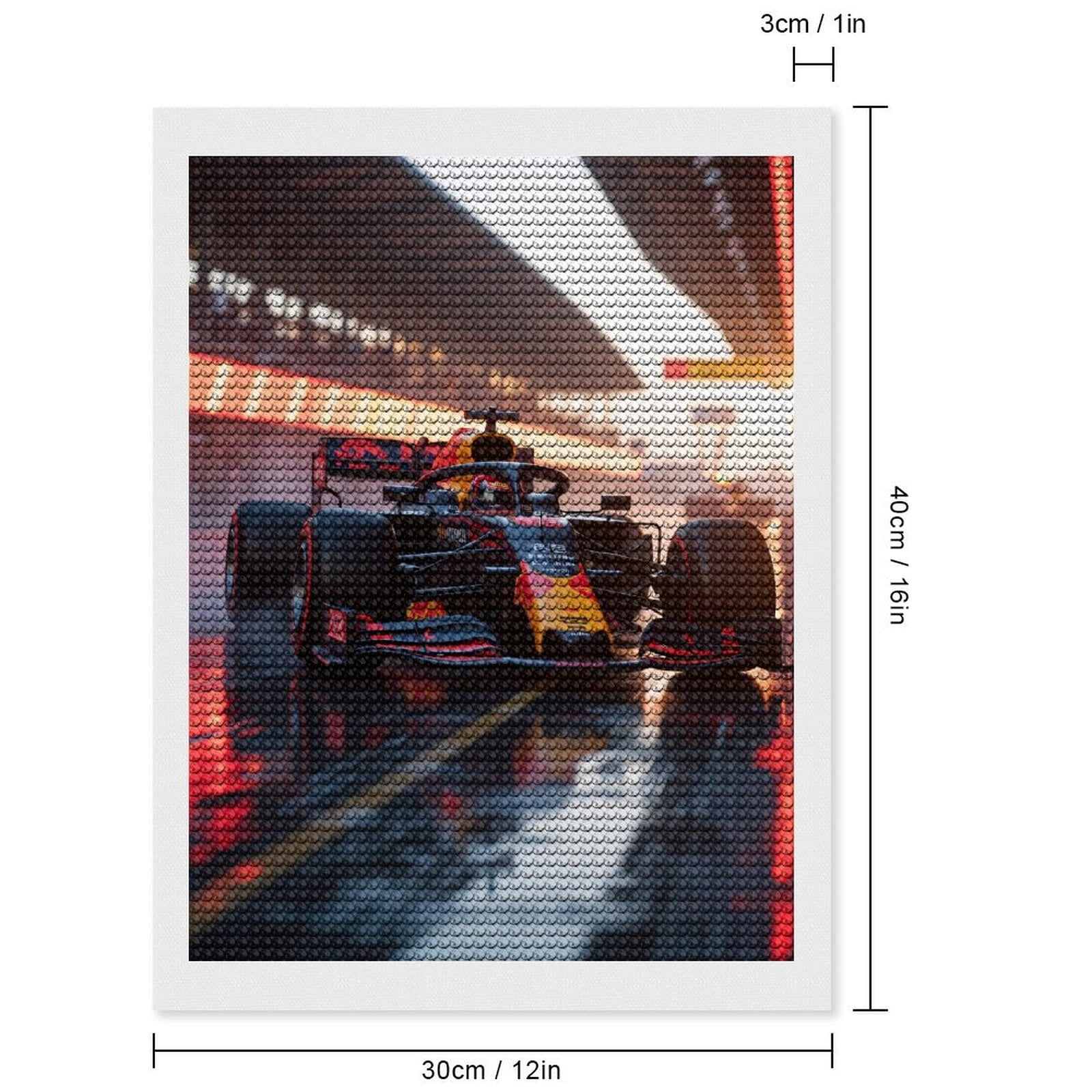 Diamond Art Kits for Adults - Race Car Track Sunset Reflection 5d Diamond Painting for Adults, Diamond Art for Adults Beginners, Frameless Diamond Painting Kits for Adults for Home Wall Decor