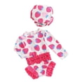 thumbnail image 3 of ESASSALY Infant Baby Girl Long Sleeve Rash Guard Zip Up Strawberry One Piece Swimsuit with Hat Bathing Suit, 3 of 8