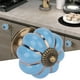 thumbnail image 3 of Daboolka Pomos de calabaza de cerámica estilo europeo tirador para muebles de cajón de gabinete de habitación (azul), 3 of 8