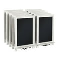 thumbnail image 2 of Merrick Lane Set of 10 Wall Mount or Tabletop Magnetic Chalkboards with Folding Metal Legs in Whitewashed, 12" x 17", 2 of 13