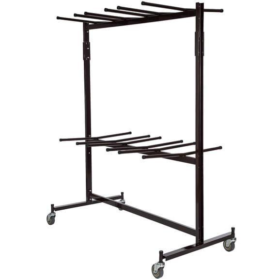 Hampden Furnishings Julian High-Back Chair Hanging Cart, Brown Steel, Closet Organizer