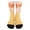 Orange, variant on Ice Cream Waffle Cone Sprinkles Print Crew Crew Socks, Funny Novelty Colorful Food Pattern Mid Calf Socks For Men Women