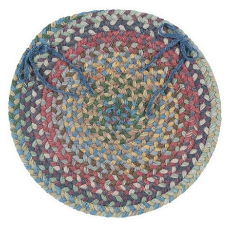 

Colonial Mills 15 Brown and Red Handmade Braided Chair Pad