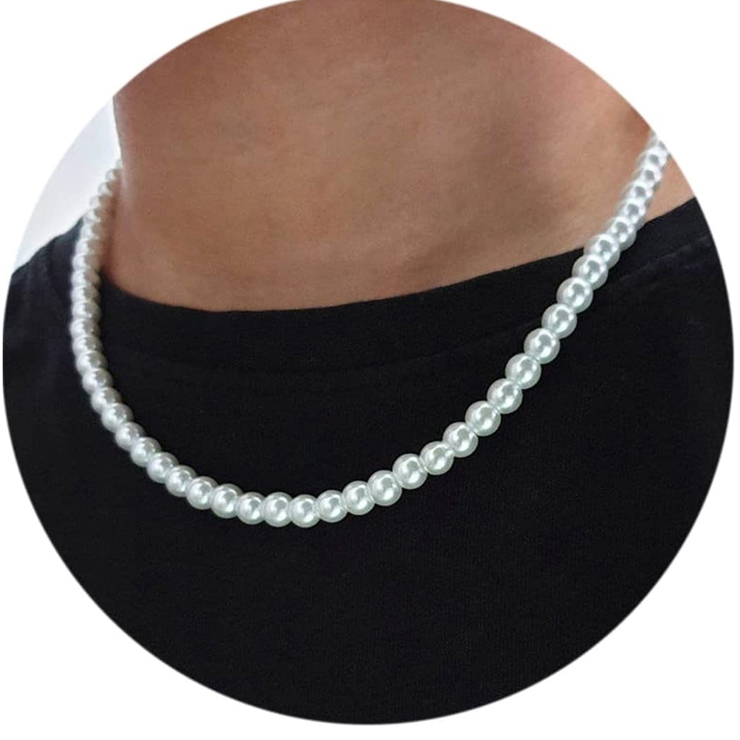 Collier Shabby Chic Noir Perles Artificielles - Palazzo INT - Neuf Avec étiquettes