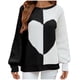 thumbnail image 1 of Suéteres Para Mujer Otoño Invierno Suéter de Punto Manga Larga Cuello Redondo Sólido Amor Estampado Manga Larga Suéter Informal Top Odeerbi  ODB175506, 1 of 8