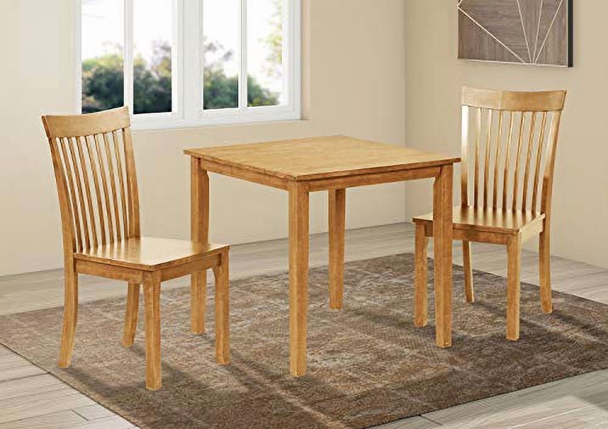 Kings Brand Furniture - Kurmer Square Solid Wood Dining Room Kitchen Table (Natural Oak)