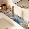 thumbnail image 2 of Yayeee Faucet Mat for Kitchen Sink 30" Diatomite Long Splash Guard Pad, Blue Goldfish, 2 of 7
