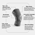 thumbnail image 6 of Iaukyu 1 Pair Running Cycling Sports Knee Pads Ultimate Compression Knee Brace for Joint Pain Relief Professional Knee Guards Men Fitness Protective Gear Sports Accessories, 6 of 7