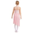 thumbnail image 2 of Sinleey Kids Girls Ballet Modern Lyrical Dance Dress Asymmetrical Hem Leotard Tutu Skirt Figure Ice Skating Dress Pink 10, 2 of 7