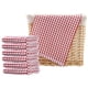 thumbnail image 3 of Checke Toallas Decorativas Mano Absorbentes Hilo Algodón para Uso Diario Rojo, 3 of 9