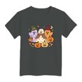 thumbnail image 4 of Qopobobo Halloween Children's Clothing Toddler Halloween Shirts Tshirt for Girls Kids Funny Halloween Ghost Tee Tops Size 7-8 Years(Grey, 7-8 Years), 4 of 4