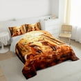 thumbnail image 4 of Manfei Wild Fox Full Size Comforter Sets,Rustic Autumn Bedding Comforter Set,Happy Fall Bedding Sets For Girls Kids,Ultra Soft Home Decor Reversible,3 Pieces, 4 of 9