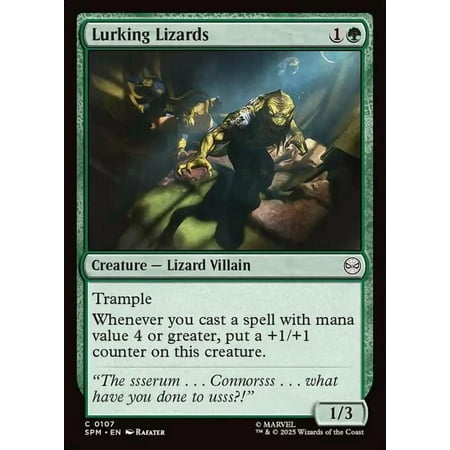 MtG Marvel's Spider-Man Common Lurking Lizards #107