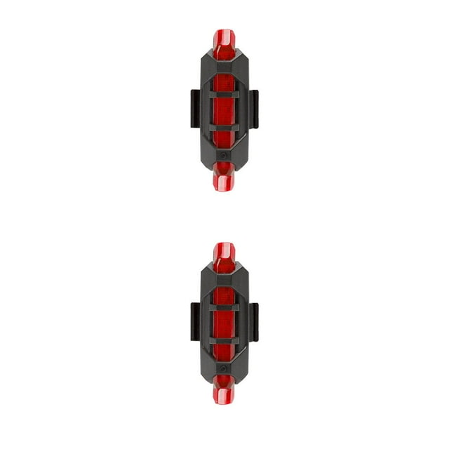 Maoww Bike Tail Lights LED USB Rechargeable Bicycle Safety Cycling Mountain Bikes Signal Rear Lamp Survival Accessories Red 2Set